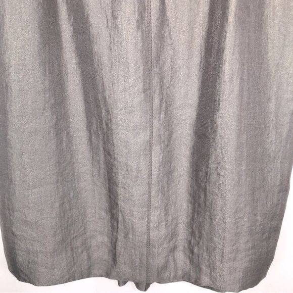 Ann Taylor Olive Gray Shimmer Pencil Skirt - Picture 4 of 13
